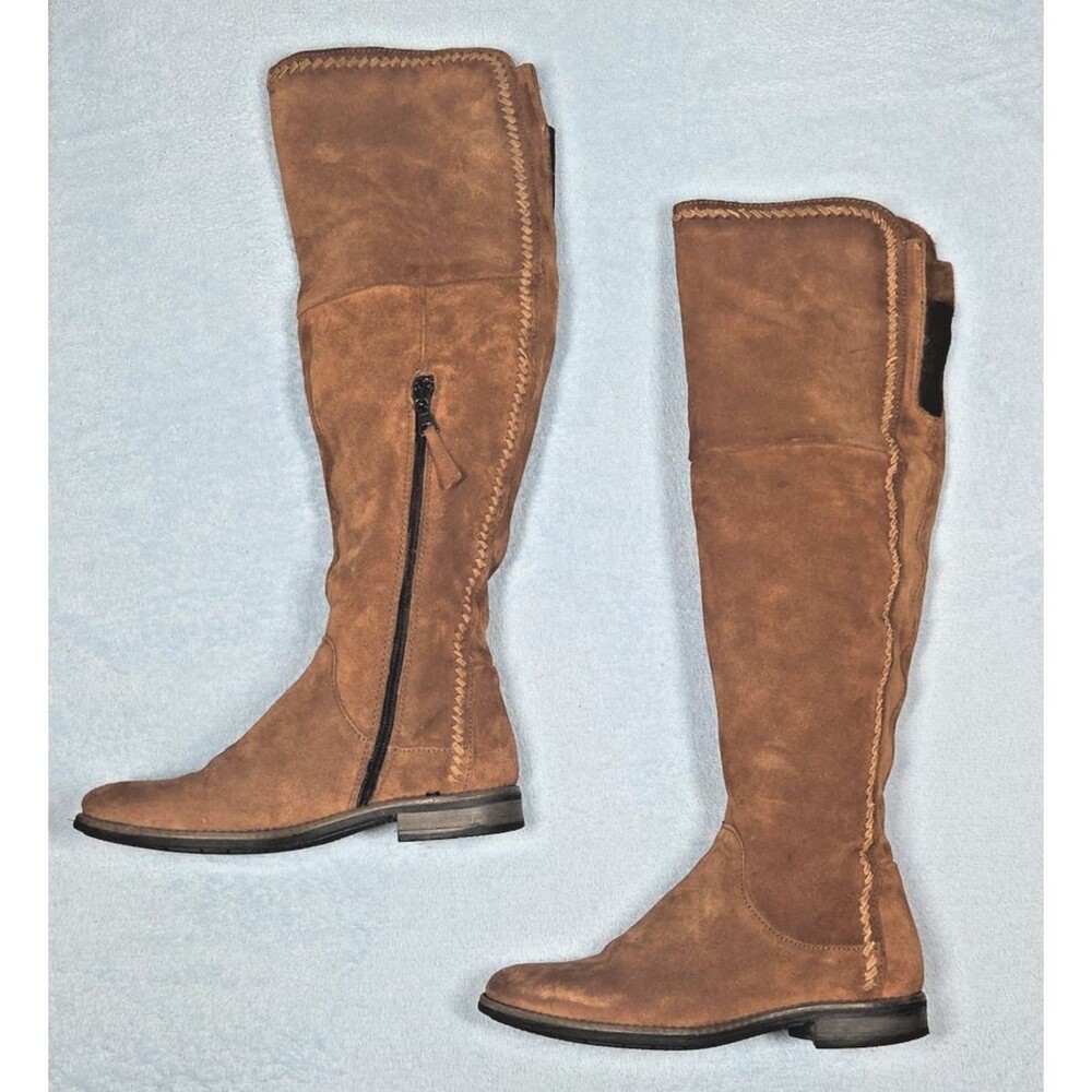 NEW Miz Mooz The Bentley Brown Suede High Tall Womens Boots sz 7 EQUESTRIAN BOHO